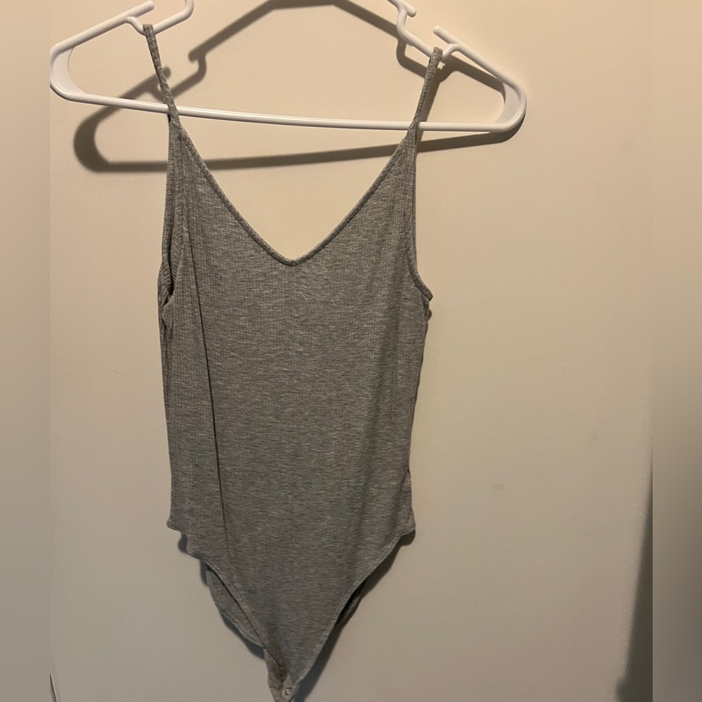 aerie grey soft and sexy bodysuit medium